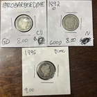 Barber Dime Better Date Lot