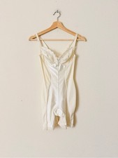 Vintage Valentino 36C pearl white underwired unitard bodysuit lingerie