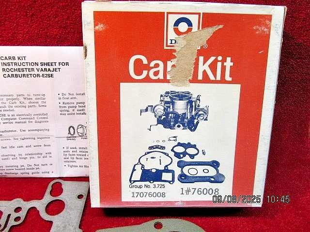 1982 BUICK CHEVY OLDS PONTIAC GM ROCHESTER VARAJET E2SE 2SE 4 CYL CARBURETOR KIT - Image 4 of 4