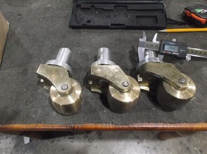 Yamaha 7 ' - 9 ' Grand piano casters ? , 2 3/8ths solid brass wheels.