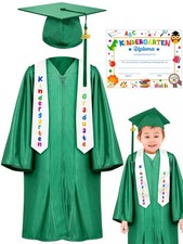 Kindergarten Graduation Cap Gown Set Unisex Congrats Grad Outfit Tassel