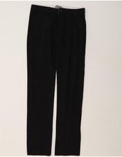 Marks & Spencer Herren Straight Chino Hose W30 L33 Schwarz Baumwolle CL16
