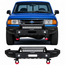 Vijay Front Bumper For 1993-1997 Ford Ranger Wled Lights D-rings Winch Plate Vijay Front Bumper For 1993-1997 Ford Ranger Wled Lights D-rings Winch Plate