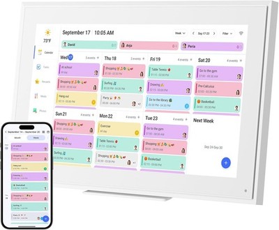 Herncptar Digitaler Kalender: 15,6 Zoll Wandplaner Digitaler Kalender & Hausarbeitstabelle