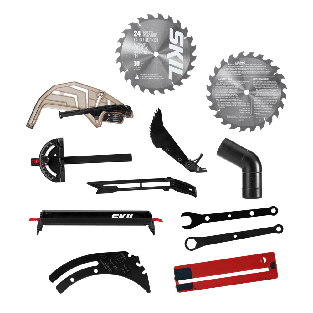 SKIL 10" Jobsite Table Saw with Folding Stand–15 Amp, 24T Blade(Model TS6307-00)