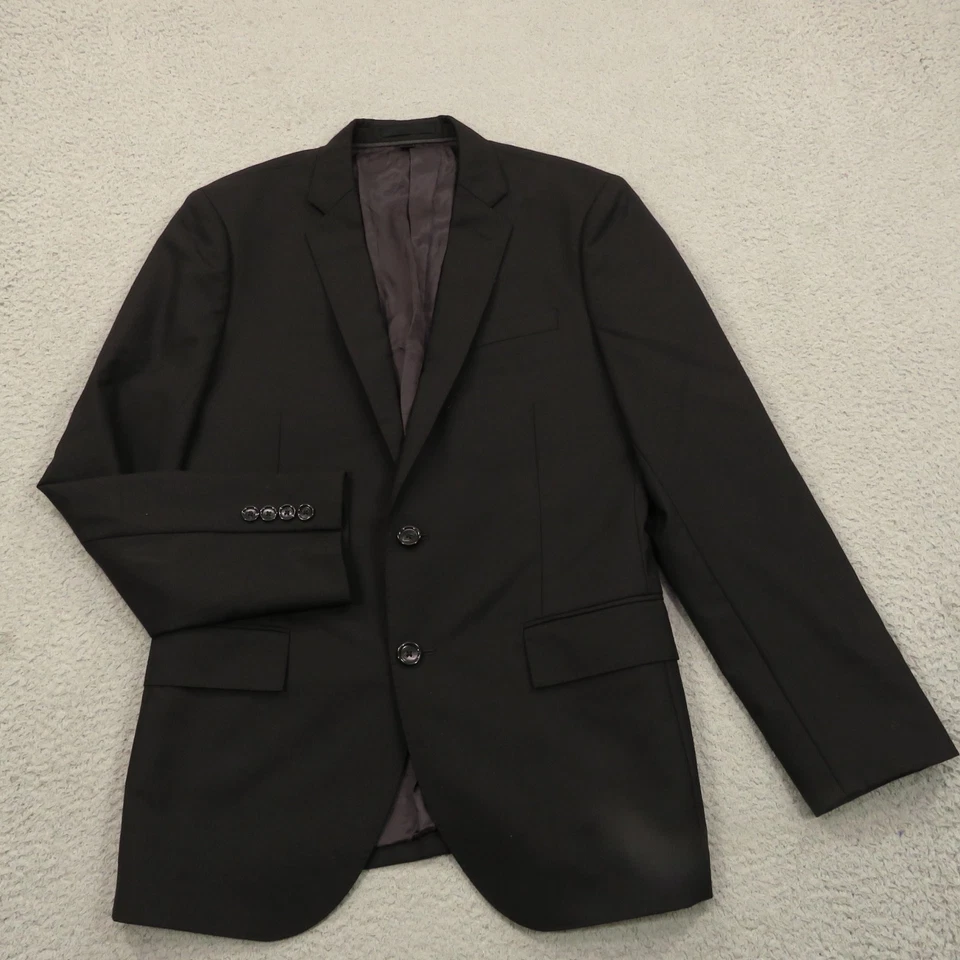 Blazer J Crew Loro Piana 38s Ludlow Super 120s Chaqueta Negra Abrigo Ventilado Para Hombre Foto 2 de 4