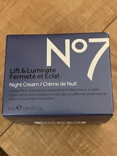 No7 Lift  Luminate Night Cream 1.69 fl oz / 50 ml NEW IN BOX sealed
