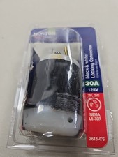 Leviton 30 Amp 125-Volt Locking Connector, Black and White