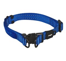 Rogz Utility TwinLoc Reflective Durable Pet Dog Collar Blue XL