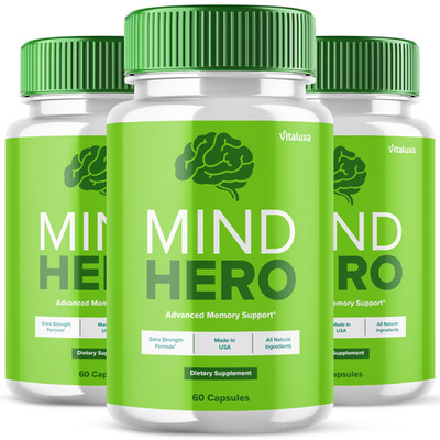 (3 Pack) Mind Hero Brain Supplement, Cognitive Support for Memory (180 Capsules)