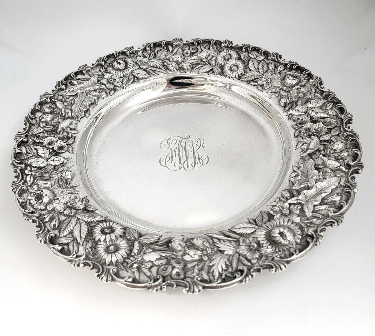 Sterling Silver Repousse Tray by S. Kirk & Sons 14