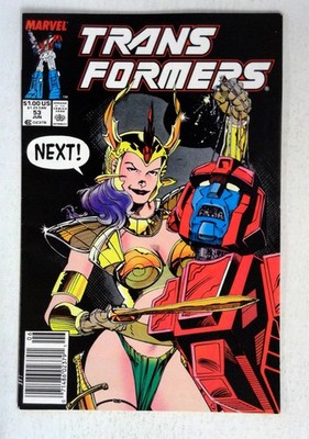 Transformers #53 Newsstand Optimus Prime Marvel (1989) VF/NM