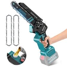 Mini Chainsaw 6 Inch Cordless for Makita 18V Battery, Brushless Handheld Smal...