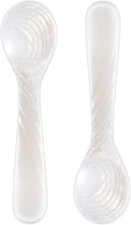 Patelai Set of Caviar Spoons Mother Pearl with 9cm/3.54 Inch, White 