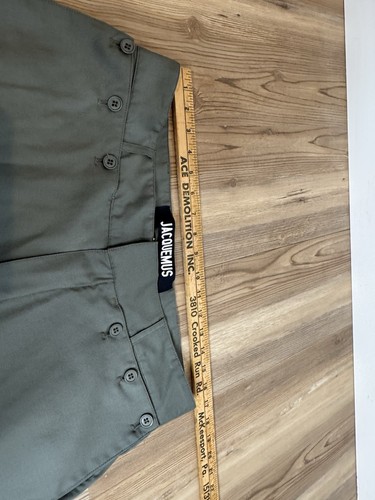 JACQUEMUS LE GADJO Men's Shorts Size 50 / US 40 100% Wool Olive Green Color - Picture 13 of 17