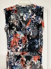 MLLE GABRIELLE Women Dress Romper Pants Small Beach Hawaiian Stretch EUC 40 Bust — photo 7