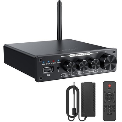 PROZOR Audio Bluetooth Verstärker 100WX2 Optisch Koaxial Cinch 192kh HiFi (PRRR027)