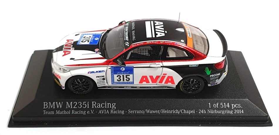 Minichamps escala 1/43 437 142415 - BMW M235i - #315 24h Nurburgring 2014 Foto 4 de 4