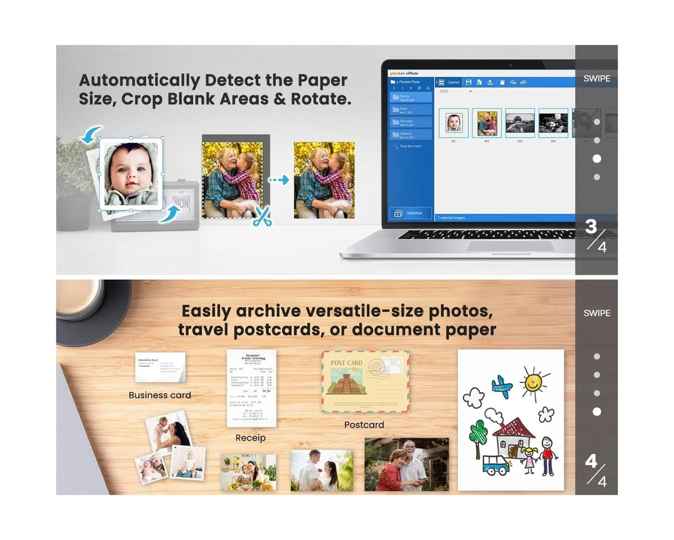 Escáner fotográfico Plustek ePhoto Z300, escanea fotos de 4x6 pulgadas en 2 segundos, c... Foto 3 de 4