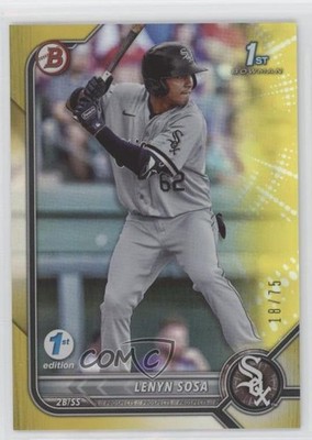 2022 Bowman 1st Edition Yellow Foil 18/75 Lenyn Sosa #BPPF-76 jc3