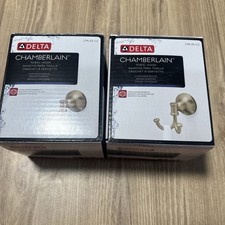 Lot Of 2 Delta Chamberlain Double J Towel Hook Champagne Bronze CML35-CZ E47