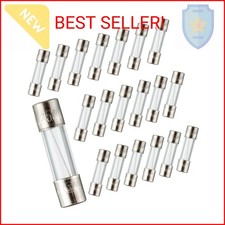 BOJACK 5x20mm 5A 5amp 250V 0.2x0.78 Inch F5AL250V Fast-Blow Glass Fuses Pack of