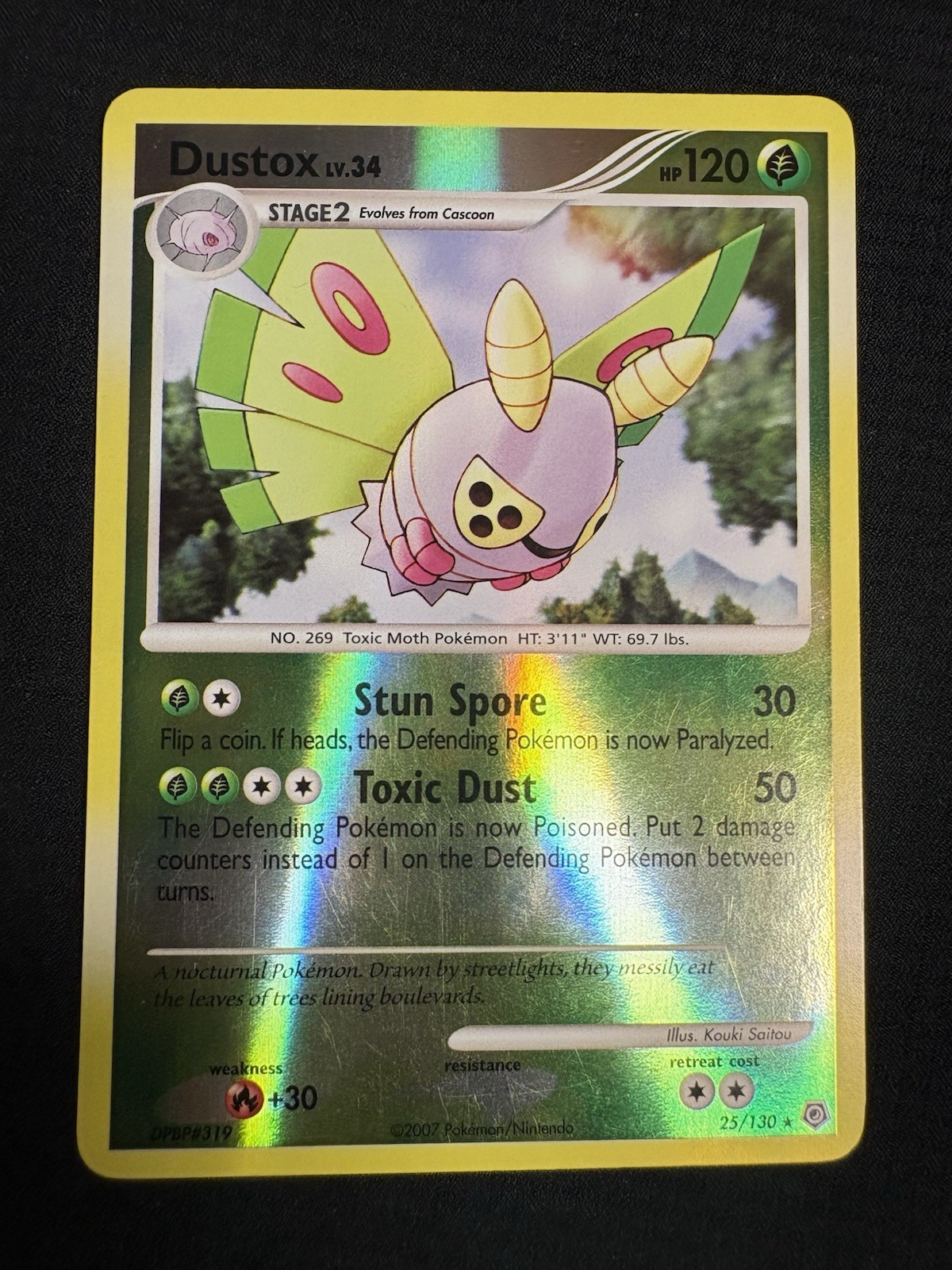 The Pokémon Company Dustox 25/130 Diamond & Pearl 2007 Eng Reverse Holo Rare