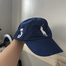  POLO Ralph Lauren Men's BIG PONY White Classics Adjustable Hat/Cap Navy Preppy