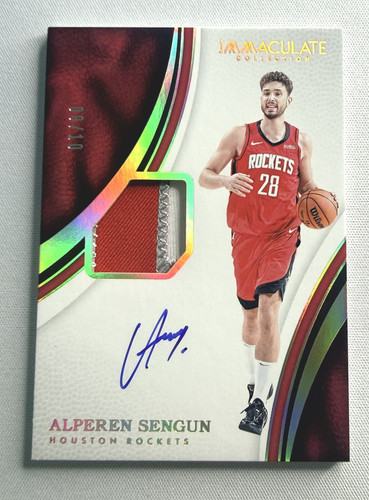 2024-25 Panini Immaculate Alperen Sengun Patch 09/10 Auto Rockets #IRP-SEN