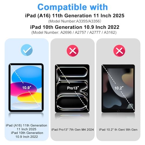 2 Pack Tempered Glass Screen Protector for iPad 2 Pack for iPad 10th Gen 10.9" - 第 3/7 張圖片