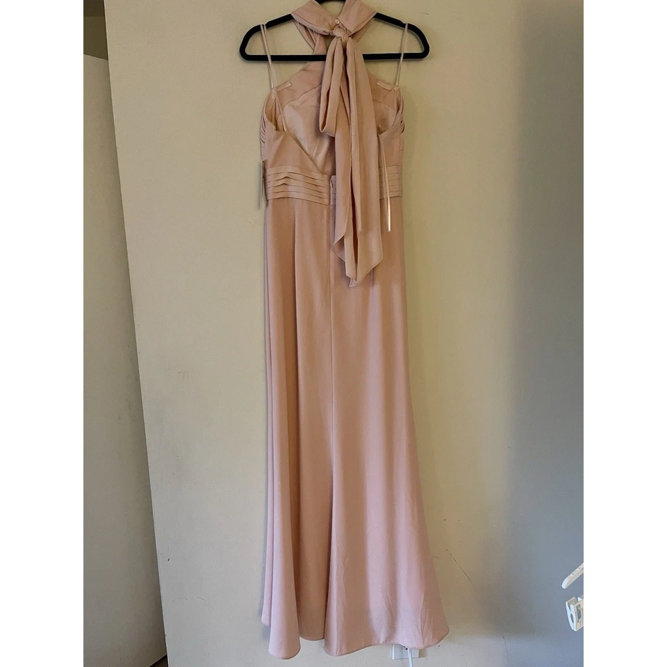 ELIZA J 腮红十字粉色浪漫吊带领礼服全新带标签 6 $228 — 第 3/3 张图片