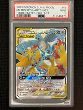 2019 POKEMON SUN & MOON HIDDEN FATES FA/MOLTRES ZAPDOS ARTICUNO GX PSA 9