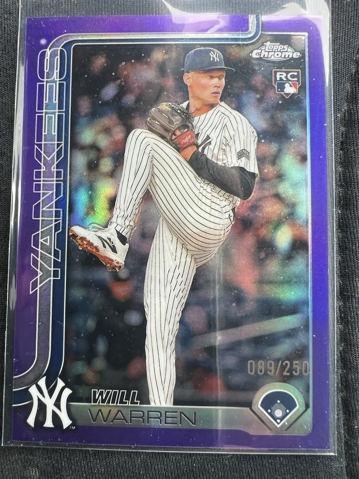 2025 Topps Chrome Will Warren RC #81 Purple Refractor /250