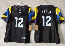 Youth Boy's Puka Nacua #12 Rams FUSE Rivalries Black Stitched Jersey 2 Colors