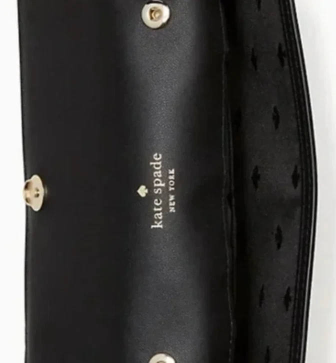 Tracolla Kate Spade Brynn piccola patta nera Saffiano K4804