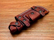 CUSTOM HANDMADE PURE COW LEATHER SHEATH FOR FIXED BLADE KNIFE HUNTING KNIFE 1238
