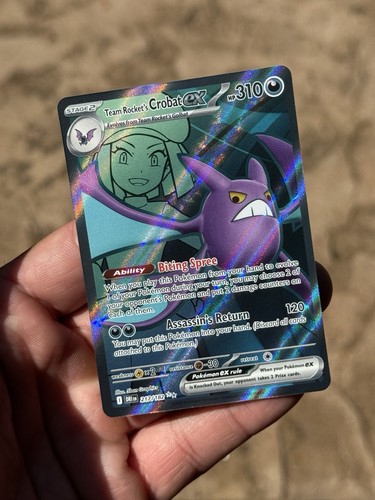 Pokemon Team Rocket's Crobat ex 217/182 Ultra Rare Holofoil Destined Rivals NM