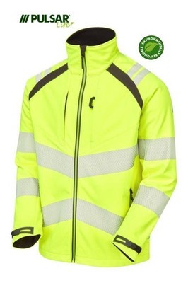 PULSAR  LIFE Fully Sustainable Recycling Yellow Herren Duschfest Softshell