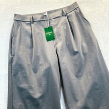 Halara DayStretch Grey Pleated Wide Leg Work Panta Size Large Regular