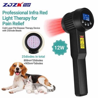 12W High Efficiency Laser Therapy for Humans & Pets, Tissue Repair, Pain Relief