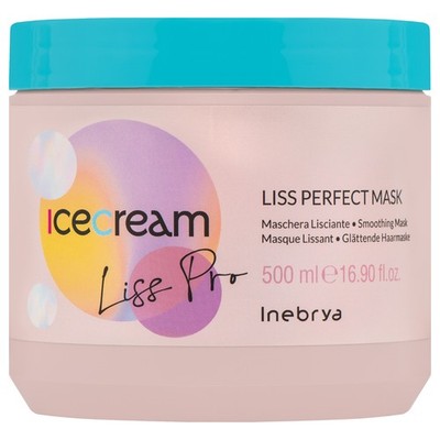 Inebrya Ice Cream Liss Pro Maske gegen Frizz glättend 500ml parabenfrei