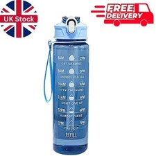Sports Water Bottle Gym Travel Drinking Leakproof Bottle With Straw BPA-Free UK