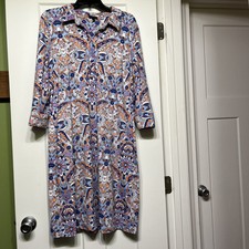 Talbot Shirt Dress Length 41” Width Underarm/Underarm 20” Preowned Womens Sz L