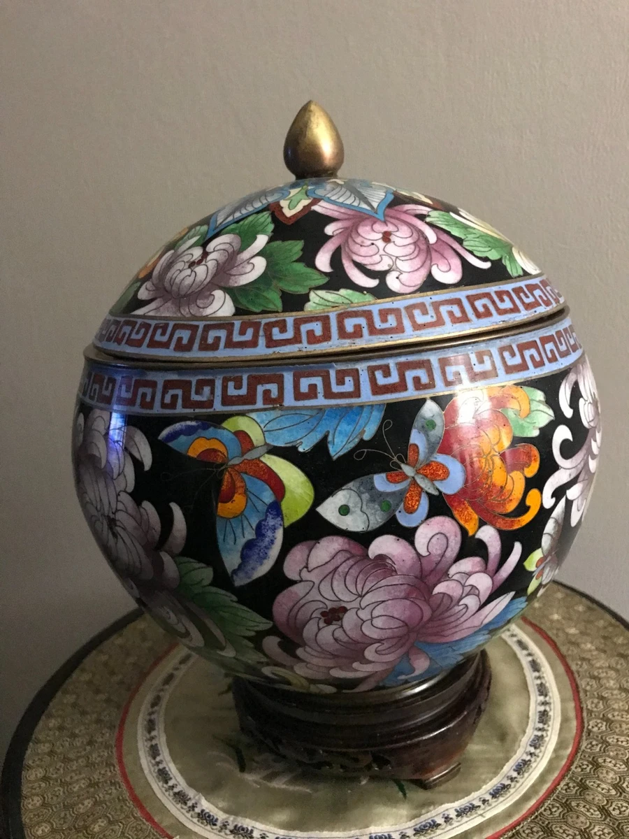 Boite en cloisonné décor fleurs - Aux Merveilles d'Asie