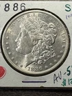 1886 S MORGAN DOLLAR HIGHER GRADE SCARCE DATE  GREAT EYE APPEAL