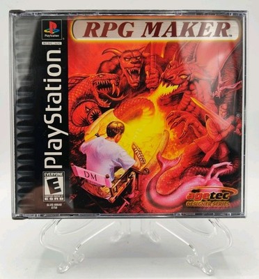 RPG Maker (PS1, 2000) *CIB w/ Reg Card + Case Protector* VGC Black Label Tested!