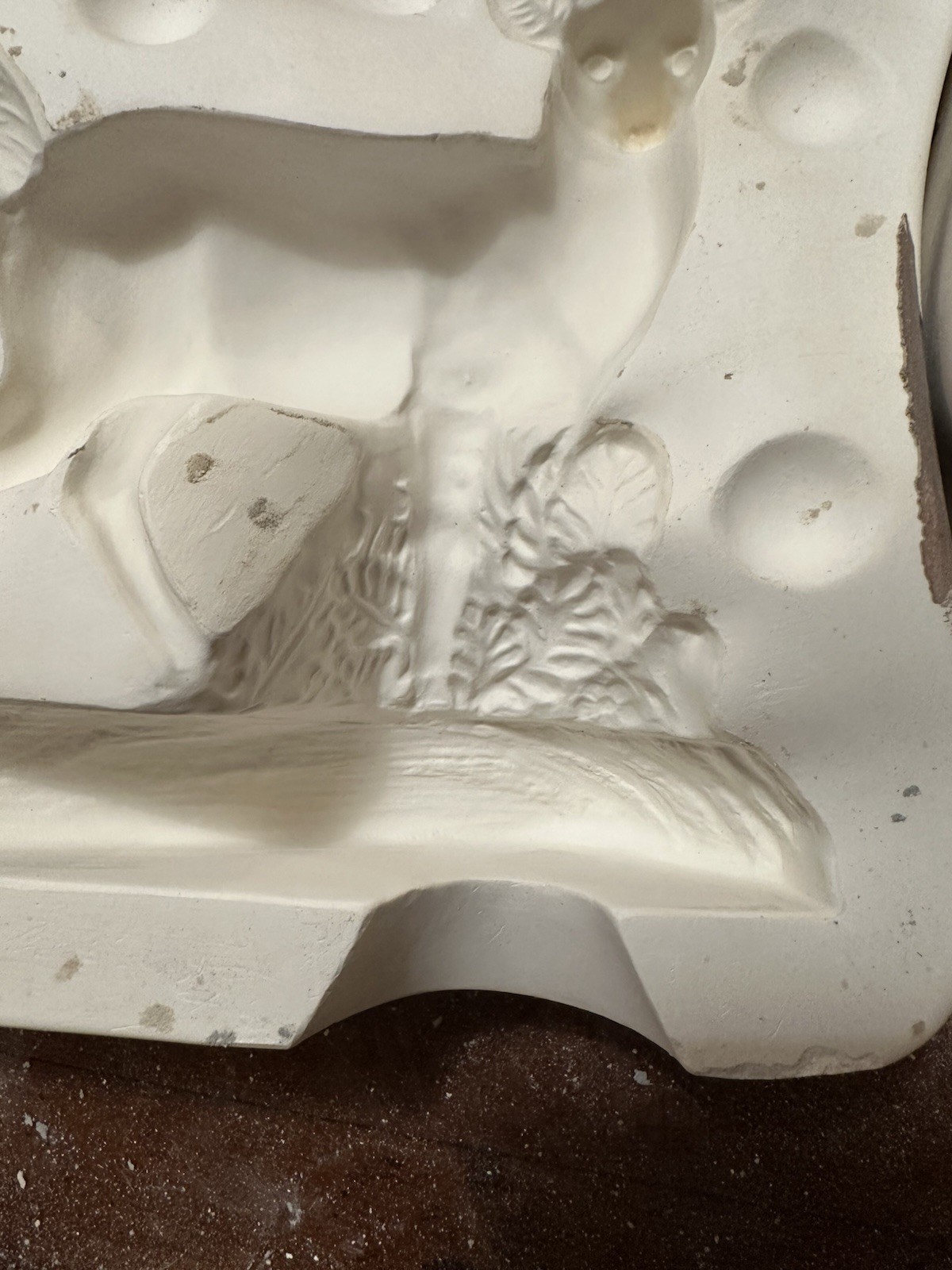 Vintage Indiana? X-180 Deer With Attached Antlers Fall Ceramic Slip Mold