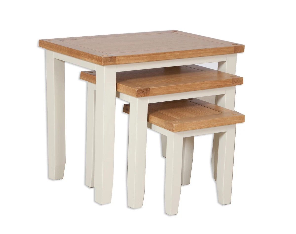 Oak nest of tables ebay outlet