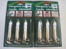 Candle Clip Light Cover Ornaments Bradford Novelty 3 In Pack 4" Lot 2