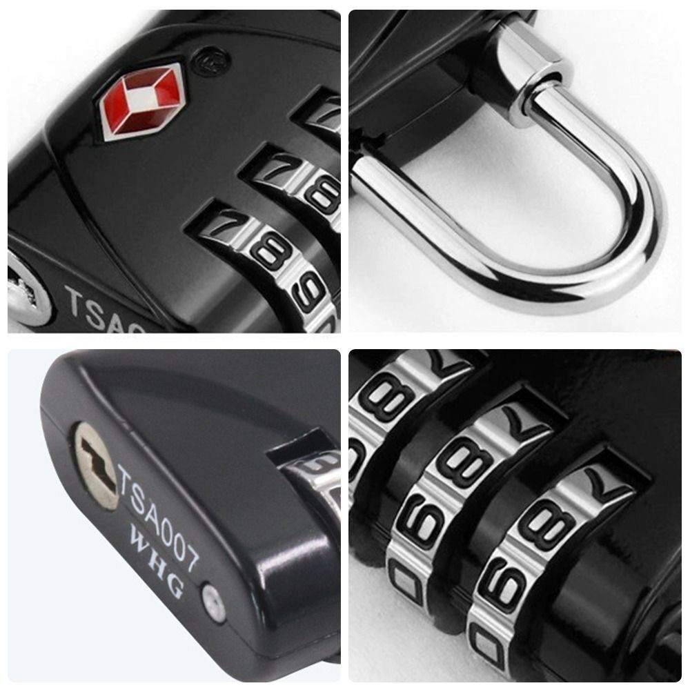 Padlock TSA Customs Code Lock Luggage Password Lock 3 Digit Combination